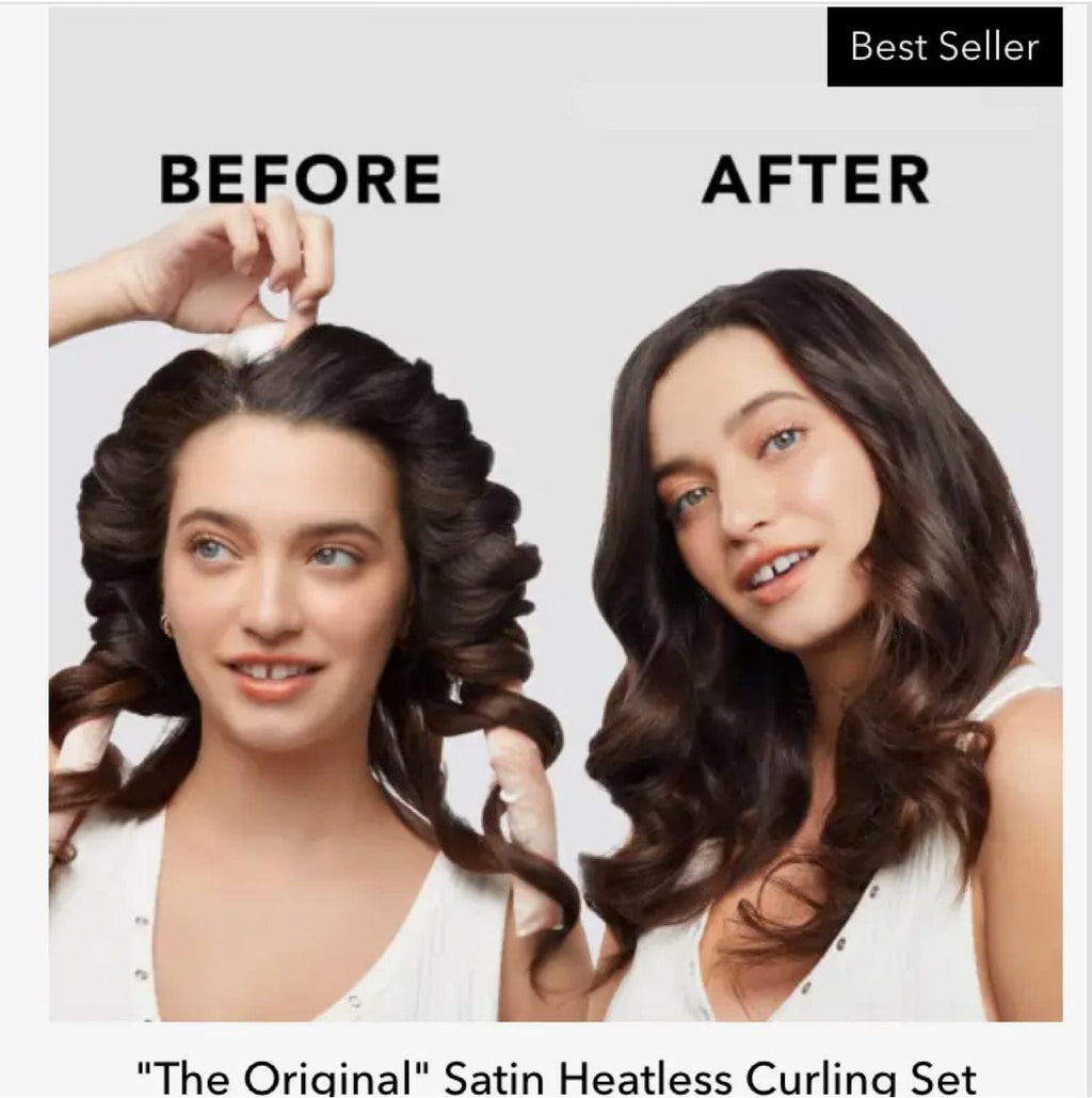 Ivy Lynne Home Hair Styling Products Satin Heatless Curling Set - Sunset Tie Dye
