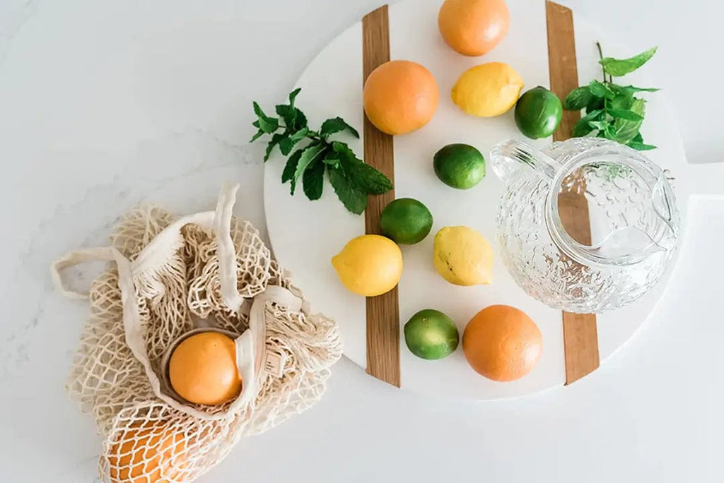 ETU Round Reclaimed White Wood Serving Tray ETU Serving Trays