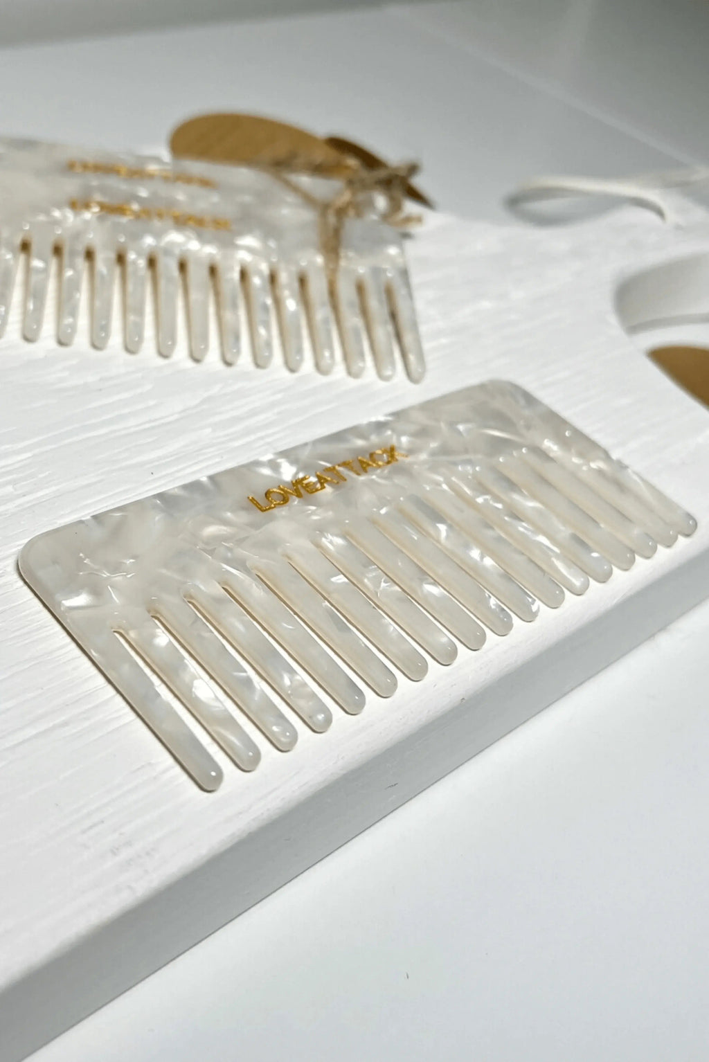 Love Attack Wide Tooth Detangling Cellulose Acetate Hair Comb