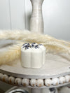 Ivy Lynne Home Shower Steamer Lavender - 60 g cream color topped with lavender buds Shower steamers