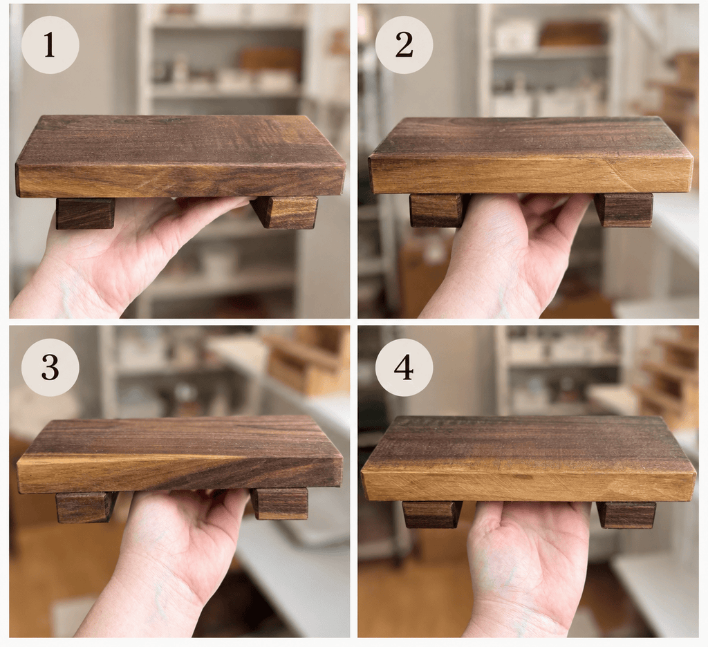 Ivy Lynne Home Walnut wood risers 9 inch