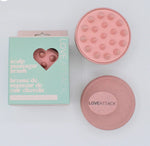 Kitsch Pink Wheat Straw + Silicone Scalp Massager Shampoo Brush