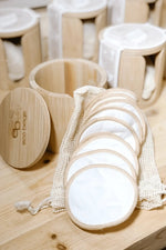 Ivy Lynne Home Reusable facial wipes with bamboo case