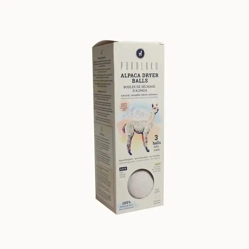 Pokoloko Alpaca Dryer Balls - Box of 3 Natural