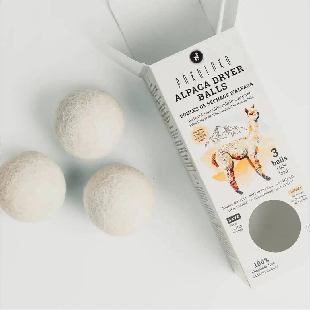 Alpaca Dryer Balls Box of 3 Natural