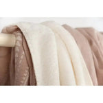 Pokoloko Blush Cotton Blanket with Fleece Lining Blush Cotton Fleece Blanket Cotton fleece blanket