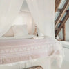 Pokoloko Blush Cotton Blanket with Fleece Lining Blush Cotton Fleece Blanket Cotton fleece blanket