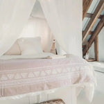 Pokoloko Blush Cotton Blanket with Fleece Lining Blush Cotton Fleece Blanket Cotton fleece blanket