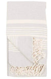 Pokoloko Grey and White Cotton Turkish Towel Turkish towel bath