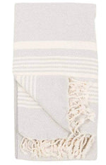 Pokoloko Grey and White Cotton Turkish Towel Turkish towel bath