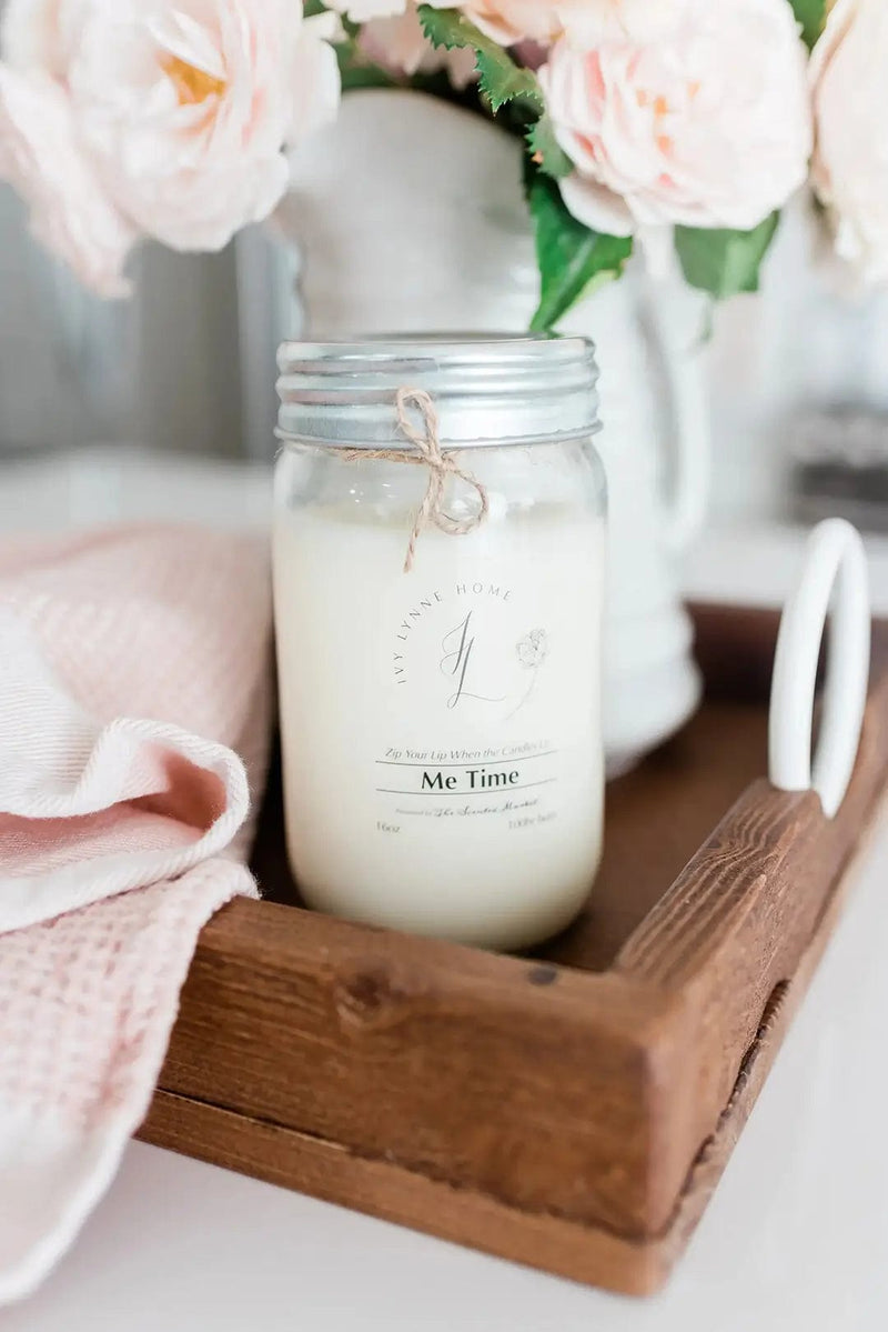 The Scented Market 16 oz Soy Wax Me Time Candle 100 Hr burn Me time candle